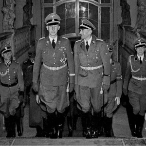 Reinhard Heydrich with Carl Hermann Frank
