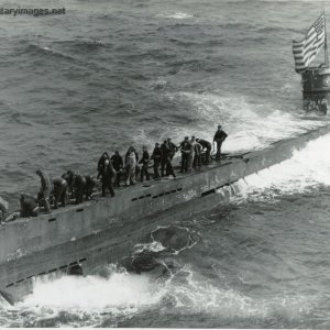 Newly captured German U-boat U-505 on Jun 4, 1944