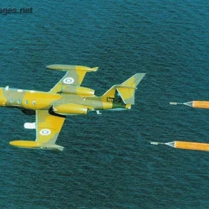 Learjet 35A/S in a towing flight
