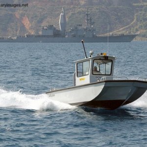 Patrol boat keeps watch over harbor activities