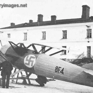 I.V.L. C.24 plane at Suomenlinna in spring 1924