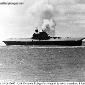 USS Yorktown - Battle of Midway