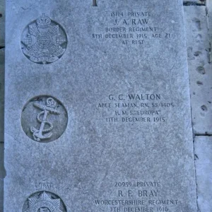 John Appleton RAW.   Cuthbert George WALTON.   Richard Francis BRAY.