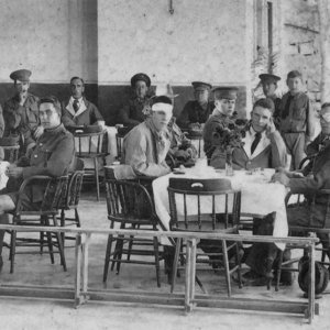 Some War Wounded In Hospital at Malta