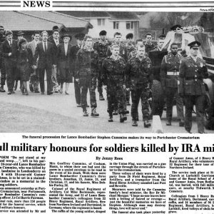 Full Military Honours For Soldiers Killed In Northern Ireland
