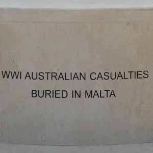 Anzac Memorial at the Argotti Botanical Gardens in Floriana