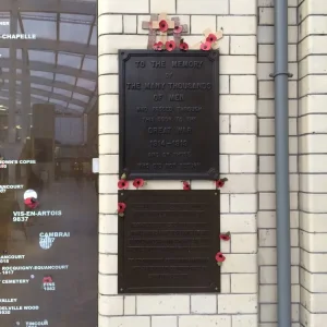 War Memorial at Victoria Train Station Manchester