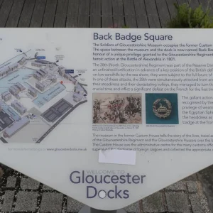 Back Badge Square. Glosters Museum