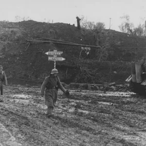 Panzer & Infantry Moving Towards Netturno