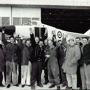 Canadian Avro Arrow and crew