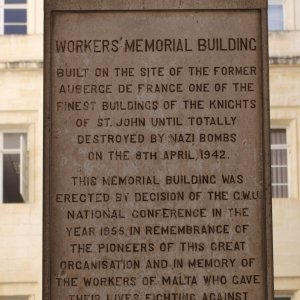 Workers Memorial Building Valletta 1939-1945