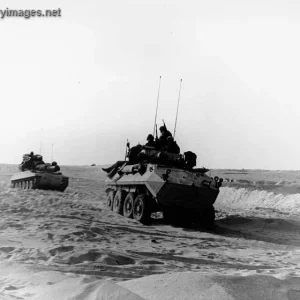 LAV-25 followed by M-551A1 Sheridan