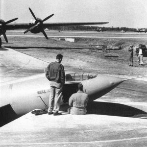 Bell X-1 in loading pit