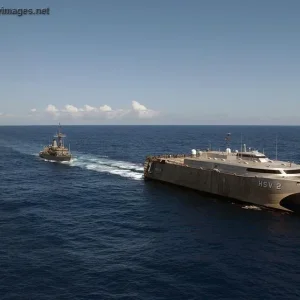 High Speed Vessel (HSV) 2 Swift prepares to refuel