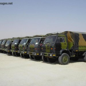 Trucks donated by Denmark in Tallil, Iraq
