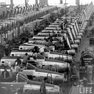 The Republic Aviation Corp F-84 Production Line