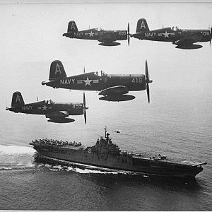 1951 September 4, F4U's Corsairs Returning From Combat Mission