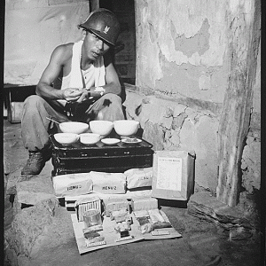 1951 July 17, A Soldier Of The ROK Army Eating Lunch