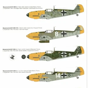 Messerschmitt bf-109e camouflage & markings 1940