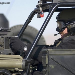 U.S. Navy SEAL in Desert Patrol Vehicle (DPV)