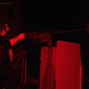 Crew of a .50-calibre gun aboard HMCS PRESERVER