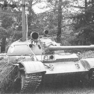 T-55 with the OPVT deep-fording equipment
