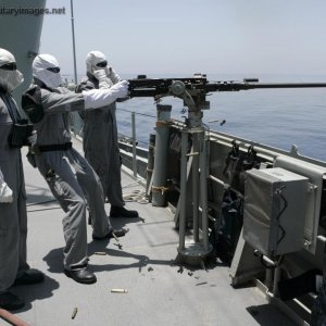 HMAS BALLARAT's 50 Cal Machine gun