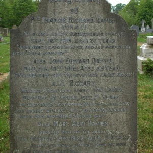 Francis Richard DAVIES Inscription