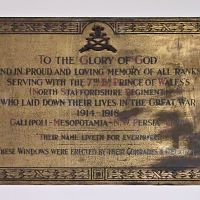7th North Staffordshire Regiment Memorial. Stoke Minster