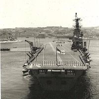 HMS Ark Royal,  Valletta's Grand Harbour In The 1950s