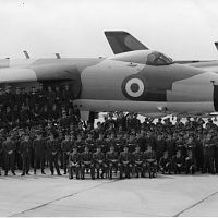 Officers And Crew With Vulcan Nuclear Bomber RAF Luqa, 1968