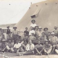 Under Canvas at  Ghajn Tuffieha Camp near Manikata 100 yrs ago