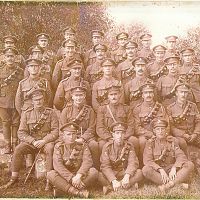 Sgt P Knight 2nd Back Row, 3rd From Right, Royal Field Artillery, France WW1