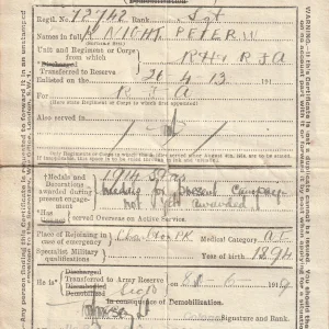 Peter Knight Cert Of Demob