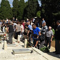 Family and friends at commemoration ceremony 10 October 2018