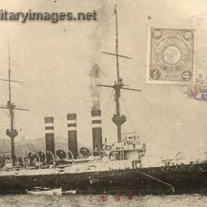 Japanese cruiser Iwate in 1905 postcard