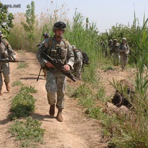 U.S. Army soldiers near Rushdie Mula, Iraq