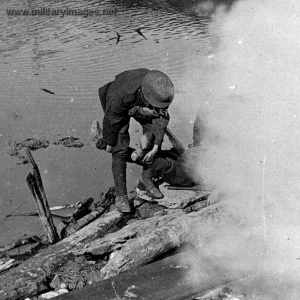 Stretcher-bearers at work