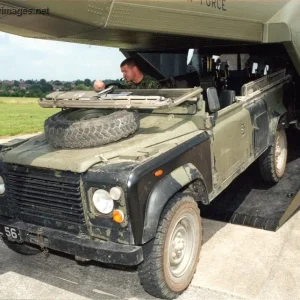 Loading Land Rover on EH101 (Merlin)