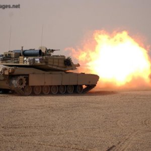 Marines fire their M1A1 Abrams tank main gun