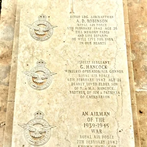 F83 ALEXANDER DEY ROBINSON,  GEORGE HANCOCK, UNKNOWN AIRMAN
