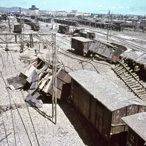Destroyed trains