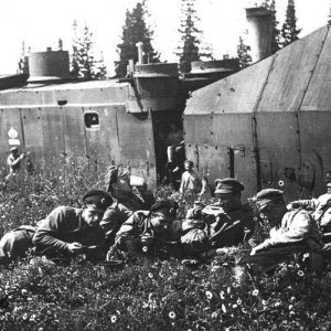 Armored trains of White Russians