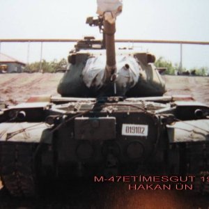 Mothballed Turkish Army M47 Patton tank in Etimesgut armour school