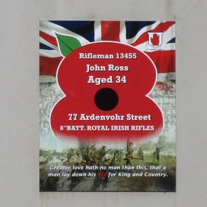 J ROSS. Cosy Somme Association War Memorial Belfast (7)