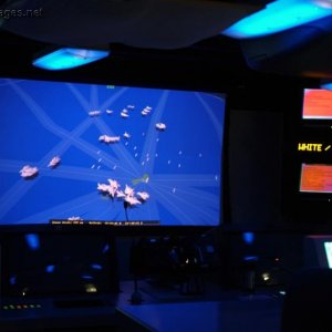 Aircraft and ships are tracked on screen
