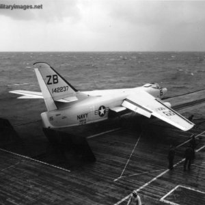 A-3 Skywarrior departing USS Bon Homme Richard