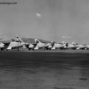 A-3 Skywarrior flightline at NAS Cubi Point, Phillipines