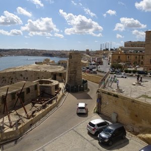 Visitors entrance into Fort St Elmo, Malta