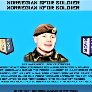 NORWEGIAN NATO SFOR - KFOR SOLDIER PRIVATE LEON K. MARTINSEN      imageedit_1_7067913284.png